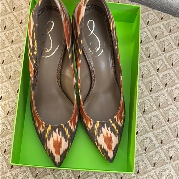 Sam Edelman Hazel Heels - Sunset Orange Multi - Picture 2 of 8